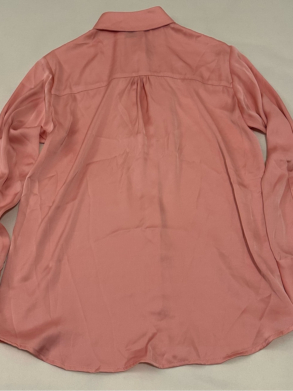 Smythe Tuxedo Blouse, Rose Pink, sz Small - Picture 6 of 7